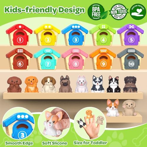 Letapapa Toddler Toys for 1-3 Year Old, Montessori Toys Themed Dog for Baby