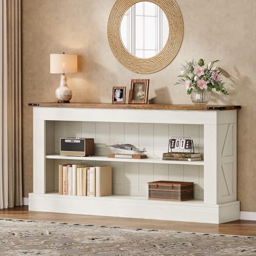 Tribesigns 63" Console Table, 3-Tier Entryway Table with Storage Shelves