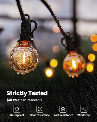 Brightown Outdoor String Lights, 209FT G40 LED IP65 Waterproof Patio Lights