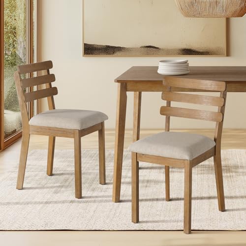 4-Piece Farmhouse Dining Set, Wooden Dining Table with 2 Chairs, Bench Seat
