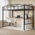 Garvee Loft Bed Twin Size with Ladde and Arched Guardrail for Kids, Adults