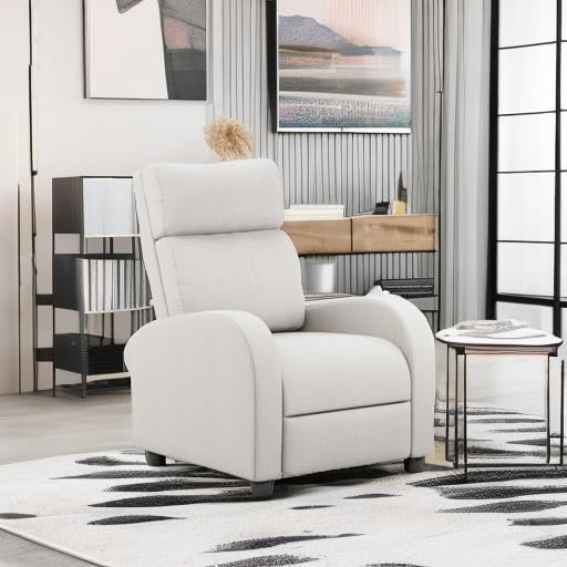 Homall Recliner Chair, Recliner Sofa Fabric for Adults, Beige Recliners