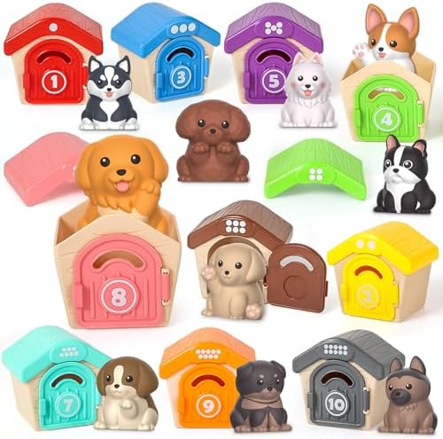 Letapapa Toddler Toys for 1-3 Year Old, Montessori Toys Themed Dog for Baby