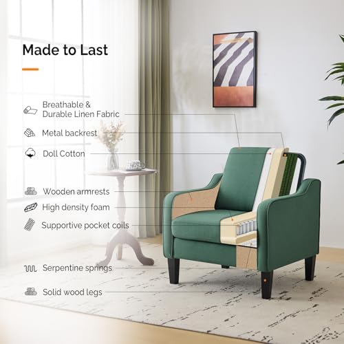 VINGLI Accent Chairs Set of 2, Modern Traditional Armchair for Living Room