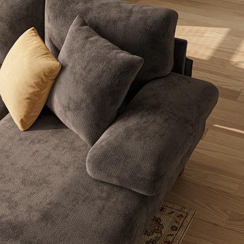 Txtin's Sleeper Sofa with Pull Out Bed 112 Inch U Shaped Sectional Couch