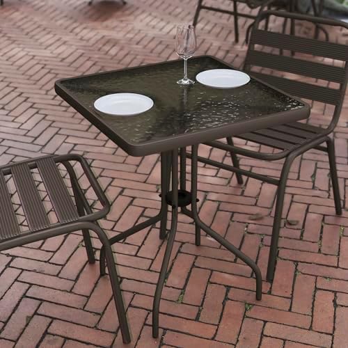 Flash Furniture Metal Square Table