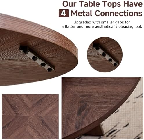Round Dining Table Set for 4, Kitchen Table and Chairs