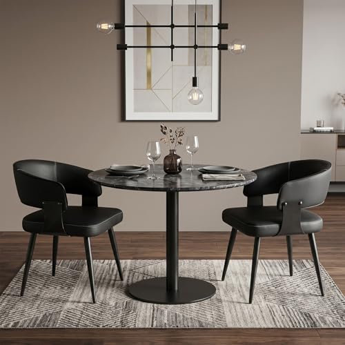 Dining Chairs Set of 2, Modern Faux Leather Kitchen Chairs
