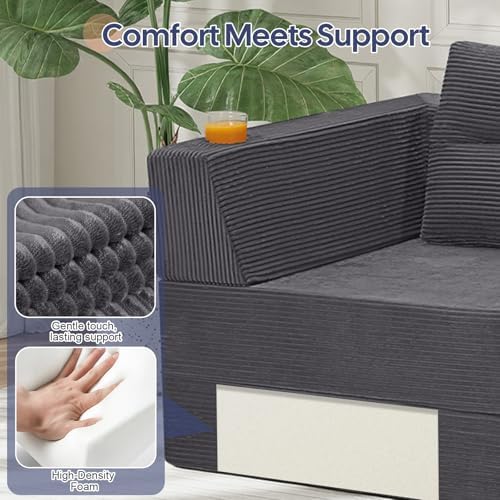 COMAX Futon Sofa Bed, Convertible Sofa Bed, Folding Boneless Couches