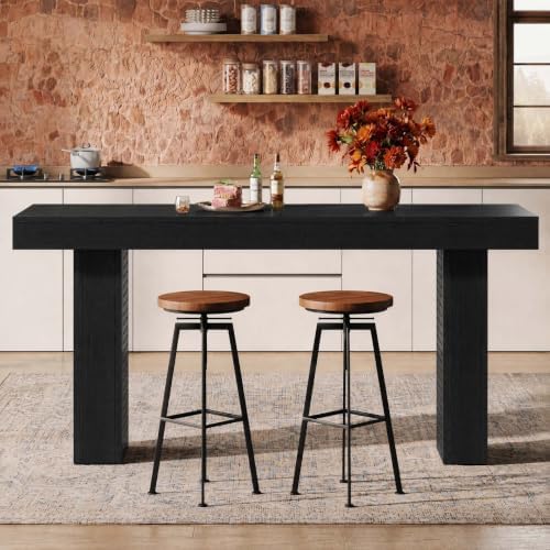 Tribesigns 71-Inch Extra Long Bar Table, Narrow Bar Height Table, Black