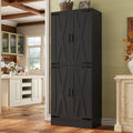 Unikito 71" Tall Kitchen Pantry Cabinet with Farmhouse Barn Doors | Storage Drawer, 4 Adjustable Shelves, Freestanding Cupboard for Kitchen, Dining Room, Living Room, Bathroom, Utility Room