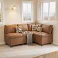 SITJOY Breakfast Nook Bench with Storage, Brown, 4 Seat (1 Corner)