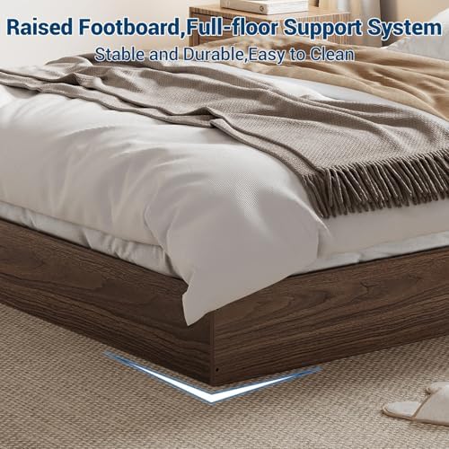 GarveeHome Wood Platform Bed Frame, Twin Bed Frame Without Headboard