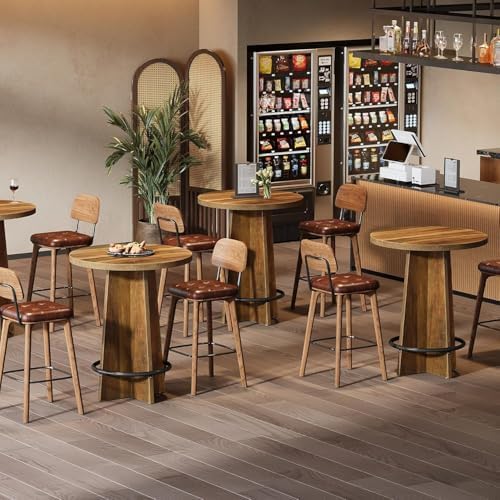 Tribesigns Round Bar Table Set of 3