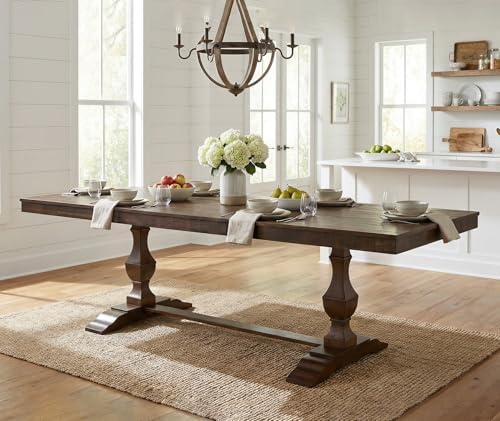 WAMPAT 74.8-inch Long Vintage Farmhouse Dining Table for 6-8 People