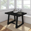 Plank+Beam Classic 48 Inch Dining Table, Rectangular, Black Wirebrush