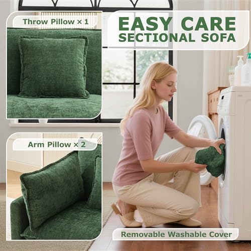 42" Modular Sectional Sofa, Cloud Couch Single-Seat Accent Chair