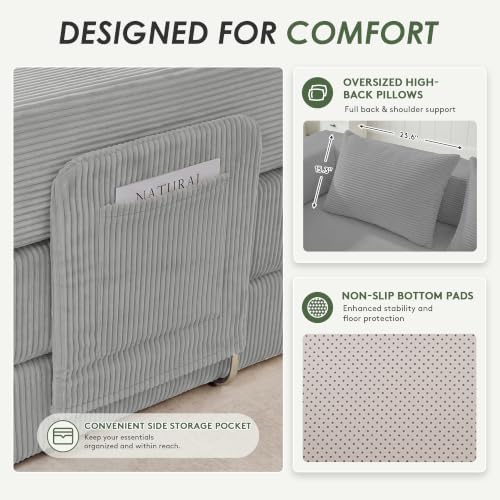 78" 5-in-1 Convertible Futon Sofa Bed, Boneless Couch for Living Room
