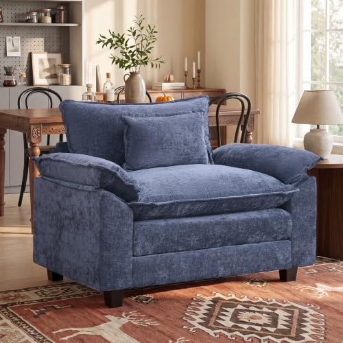 Oprisen 53" Modular Sectional Sofa, Comfy Single Sofa Deep Cloud Couch