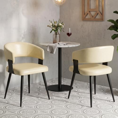Dining Chairs Set of 2, Modern Faux Leather Kitchen Chairs