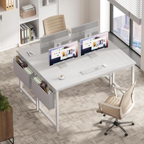 OLIXIS Computer Desk, 55 Inch Gaming Desks for Home Office Small Spaces