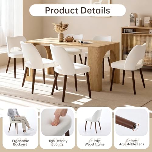GarveeHome Dining Chairs Set of 4, Modern Hollow Back Dining Room Chair