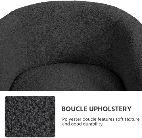 Yaheetech Compact Sherpa Accent Chairs Set of 2 for Small Spaces, Drak Gray