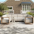 HERA'S HOUSE 6-Piece Patio Sectional Furniture Set with 10" Thick Cushions