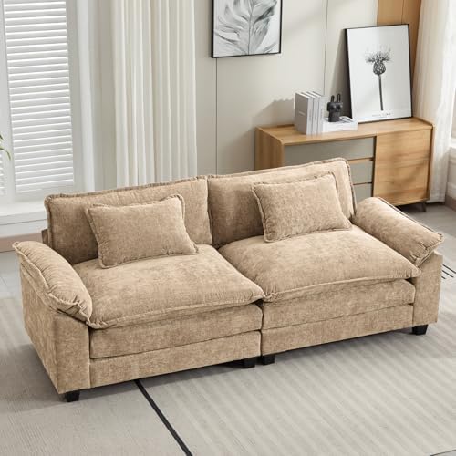 Oprisen 86" Modular Sectional Sofa, Comfy Loveseat Deep Cloud Couch