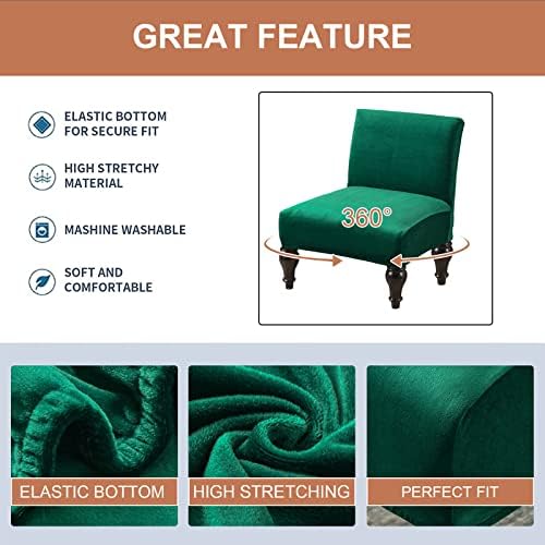 Eco-Ancheng Armless Chair Slipcover Removable Armless Accent Chairs Covers Washable Armless Slipper Chair Slipcover Printed Armless Chair Furniture Protector Covers for Living Dining Room Hotel
