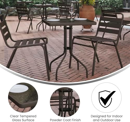 Flash Furniture Metal Square Table