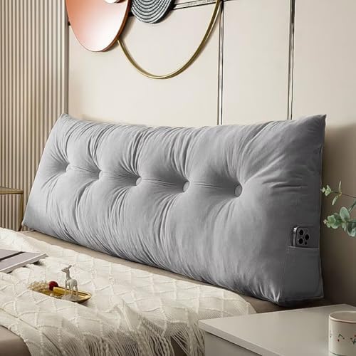 Wedge Headboard Pillow Twin XL, College Dorm Essentials Bed Reading