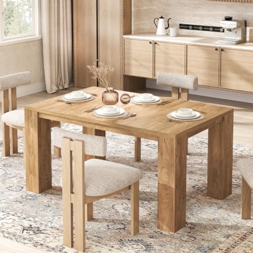Epecoya Extendable Dining Tables for 4-10, Modern Farmhouse Kitchen Table