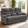 BOSMILLER Recliner 3-Seat Sofa with Cup Holders for Living Room, Manual Sofa Recliner with Side Pocket
