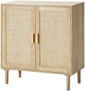 VEVOR Sideboard Cabinet, Buffet Cabinet with 2 Magnetic Doors and Adjustable Shelves, Sideboard Buffet for Hallway, Entryway, Living Room, or Kitchen, Natural