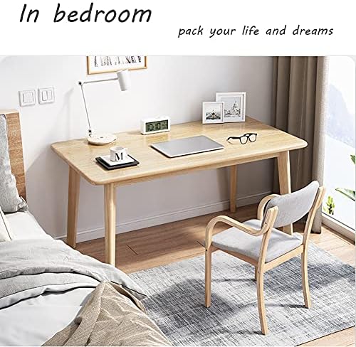 IOTXY Simple Wooden Writing Desk - 39" W PC Laptop Computer Table, Oak