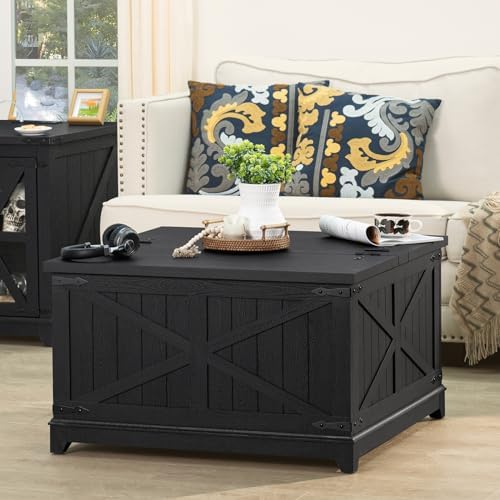 Joaxswe Farmhouse Coffee Table Set 2, End Table and Coffee Table