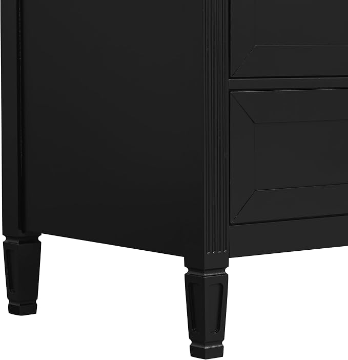 Merax 30" Bathroom Vanity with Undermount Ceramic Sink, Cabinet with Two Door Rack Shelves and One Drawer, Soft Closing Doors, Black