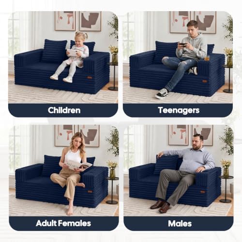 COMAX Boneless Futon Sofa Bed, 59" Small Low-Profile Floor Couch