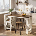 Tribesigns 62-Inch Bar Table with Storage, Farmhouse Long Home Bar Unit