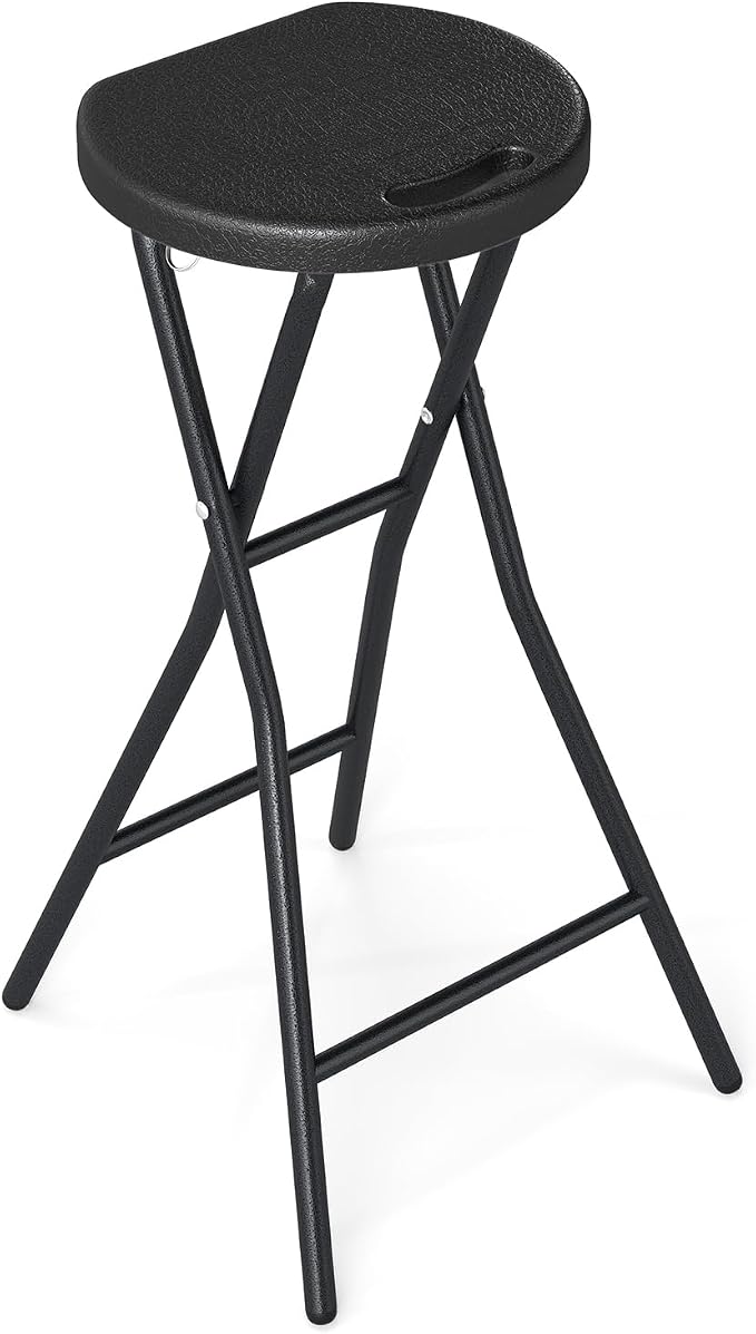 Goplus Folding Stool 27.5" Counter Height Backless Bar Chair