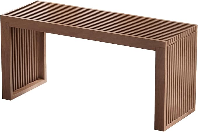 APRTAT Bamboo Dining Bench 35 Inch Indoor Wooden Shoe Benches for Entryway