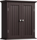 ChooChoo Bathroom Wall Cabinet with 2 Doors, Over The Toilet | 8.8"D x 21.1"W x 24"H, Medicine Cabinet, Adjustable Shelves, Cupboard, Espresso