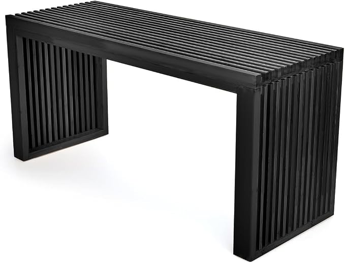 APRTAT Bamboo Dining Bench 35 Inch Indoor Wooden Shoe Benches for Entryway