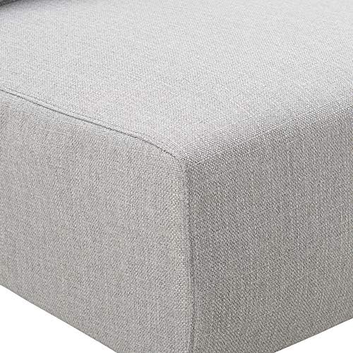 Serta Palisades Slipper Accent Chair, Modern Armless Design, Ideal for Smaller Spaces, Cushioned Seat and Back, Pebble Gray