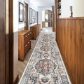 Hallway Washable Runner Rug - 2'6x12 Kitchen Rugs Entryway Rug Runner Vintage Soft Floor Mat Non Slip Indoor Farmhouse Carpet for Bathroom Living Room Bedroom (2'6''x12', Brick)