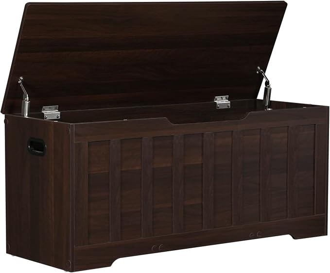 VANKILEY 43.3" Storage Chest Extra Large, Storage Bench.(Espresso).