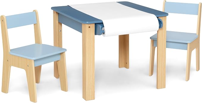 Delta Children - GapKids Table and 2 Chair Set with Paper Roll Holder - Greenguard Gold Certified, Indigo Blue