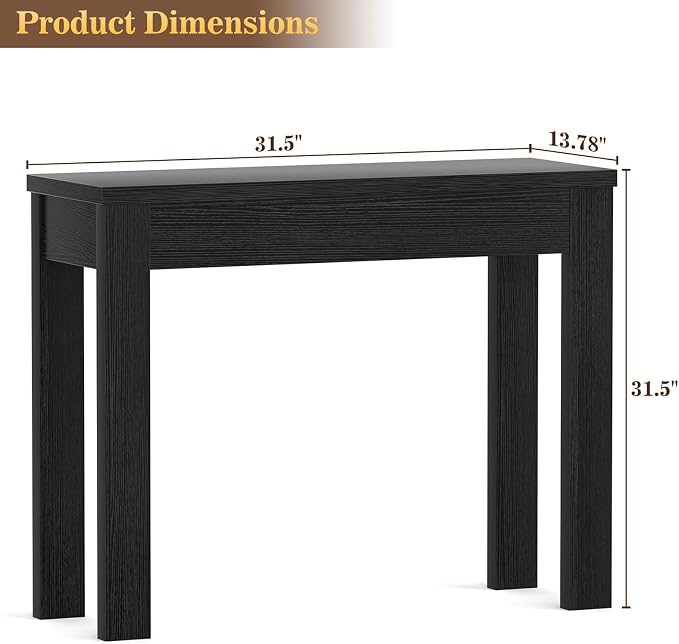 Armocity Small Console Table for Entryway, 32" Farmhouse Narrow Sofa Table