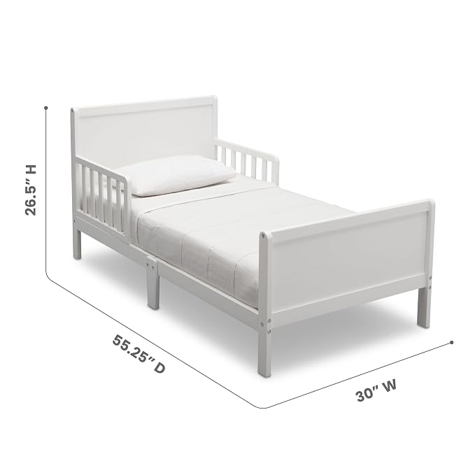 Delta Children Fancy Wood Toddler Bed - Greenguard Gold Certified, Bianca